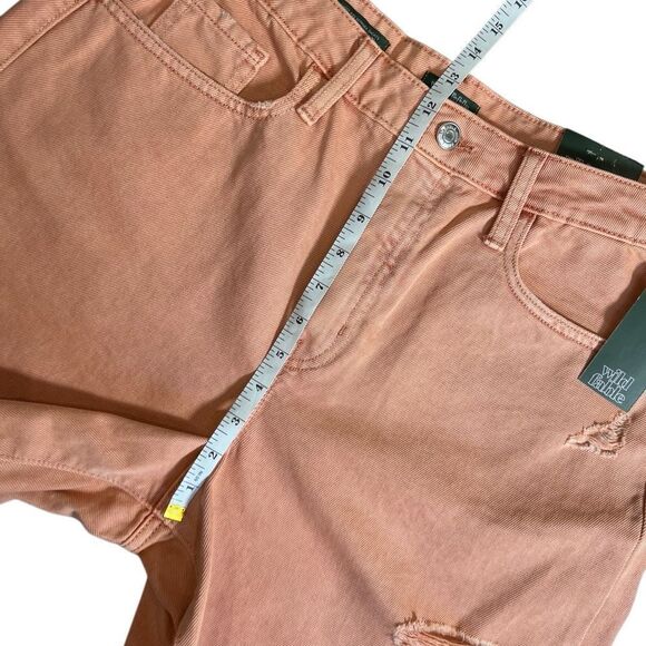 Wild Fable Highest Rise Bermuda Jean Shorts Orange denim Size 10/30 (NWT) - Picture 13 of 16